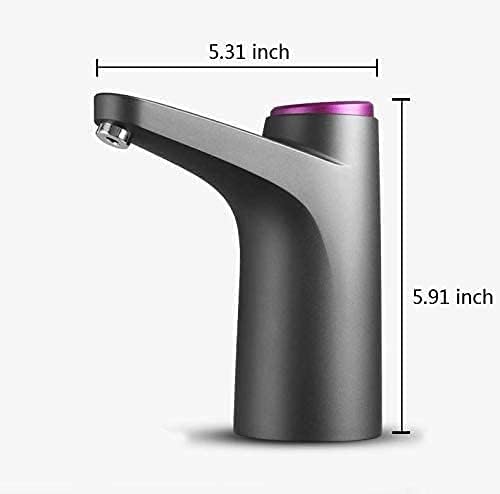 USB Charging Water Bottle Pump for 3-5 Gallon Bottles - Automatic Drinking Water Dispenser for Home Office (Black)