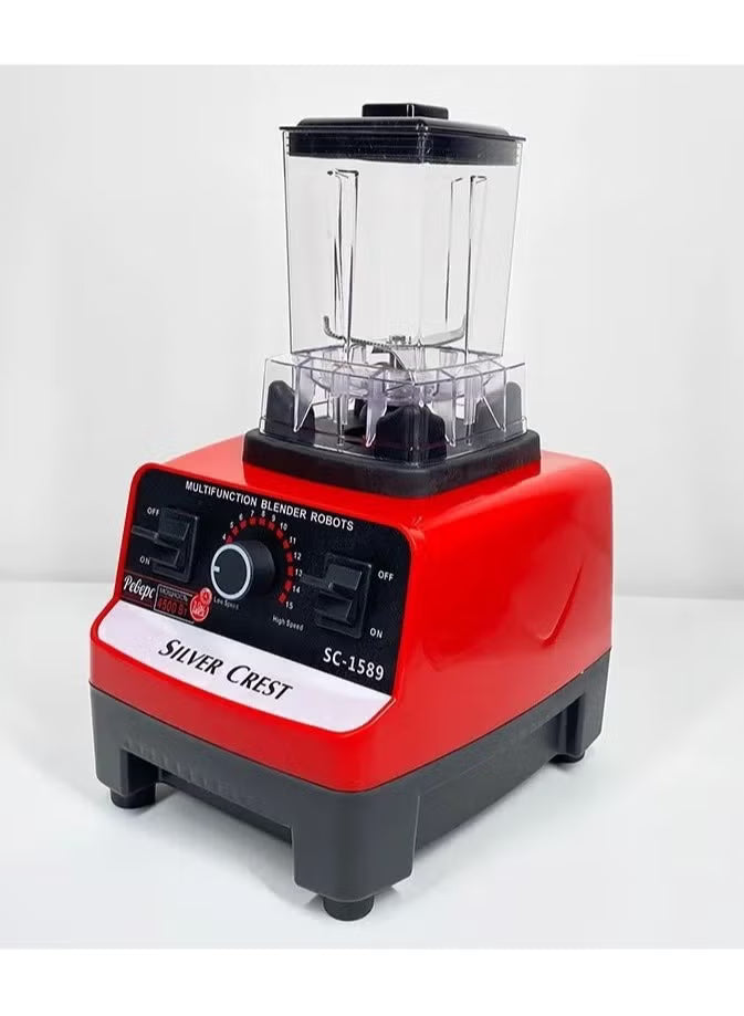 2 in 1 Silver Crest SC-1589 Heavy Duty Blender – Professional Multifunction Kitchen Essential
