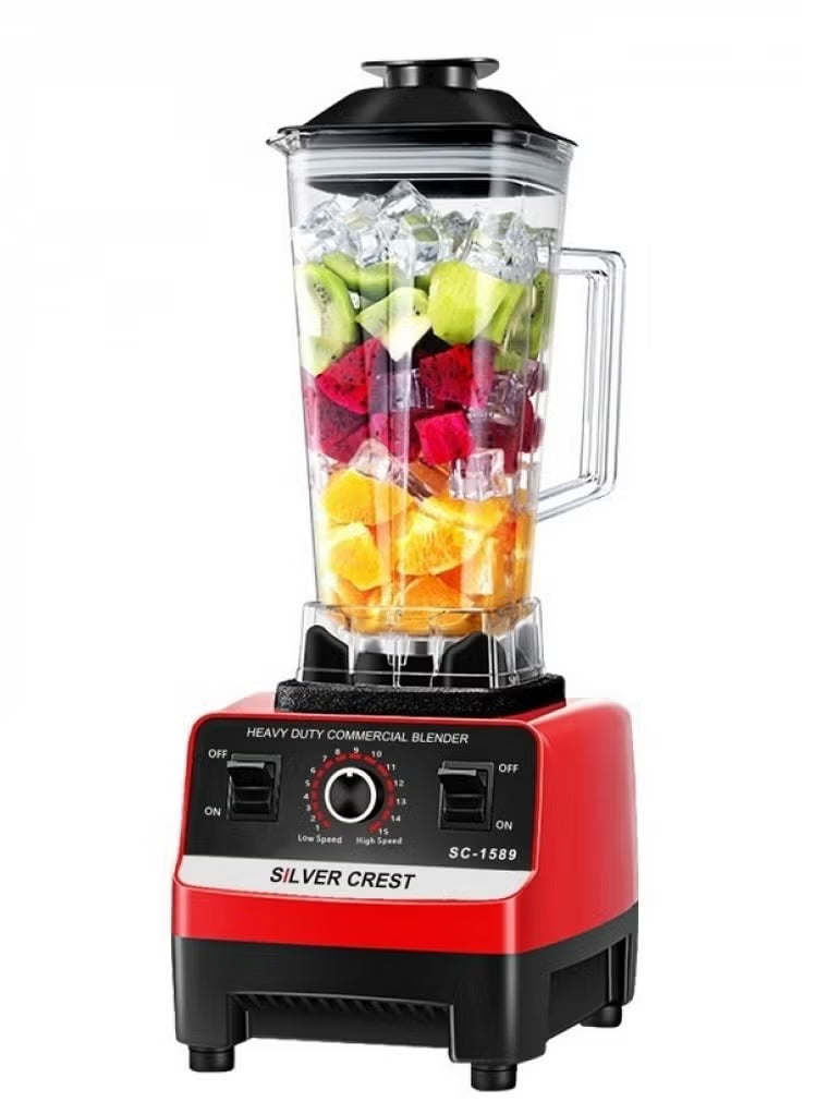 2 in 1 Silver Crest SC-1589 Heavy Duty Blender – Professional Multifunction Kitchen Essential
