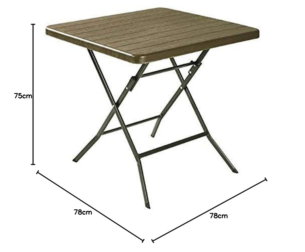 LANNY Portable Plastic Folding Table SZK120 Wood Design 120 * 60 cm for 4-6 person Party/Picnic/Garden/Dining/Kitchen/Buffee/Restaurant (brown2)