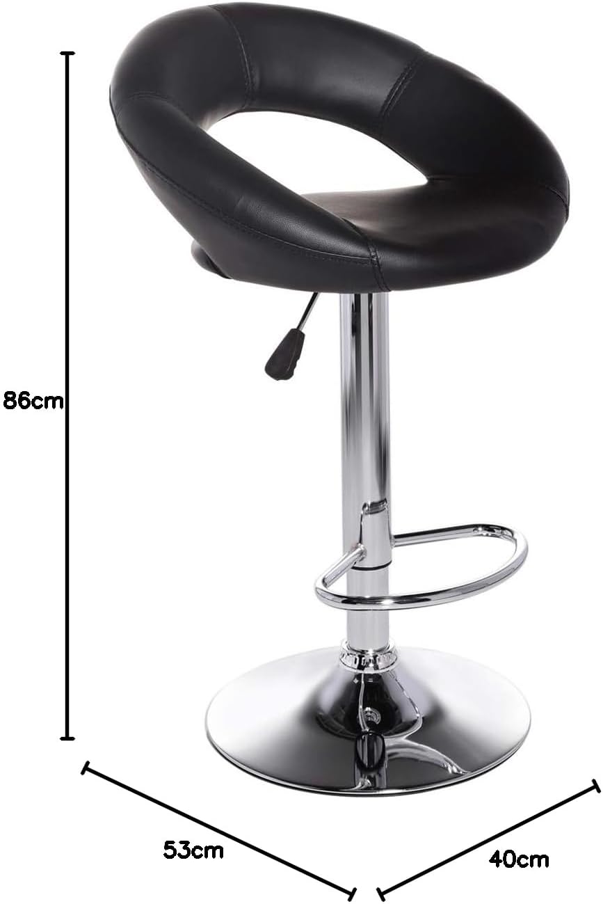 Adjustable Bar Chair - Black