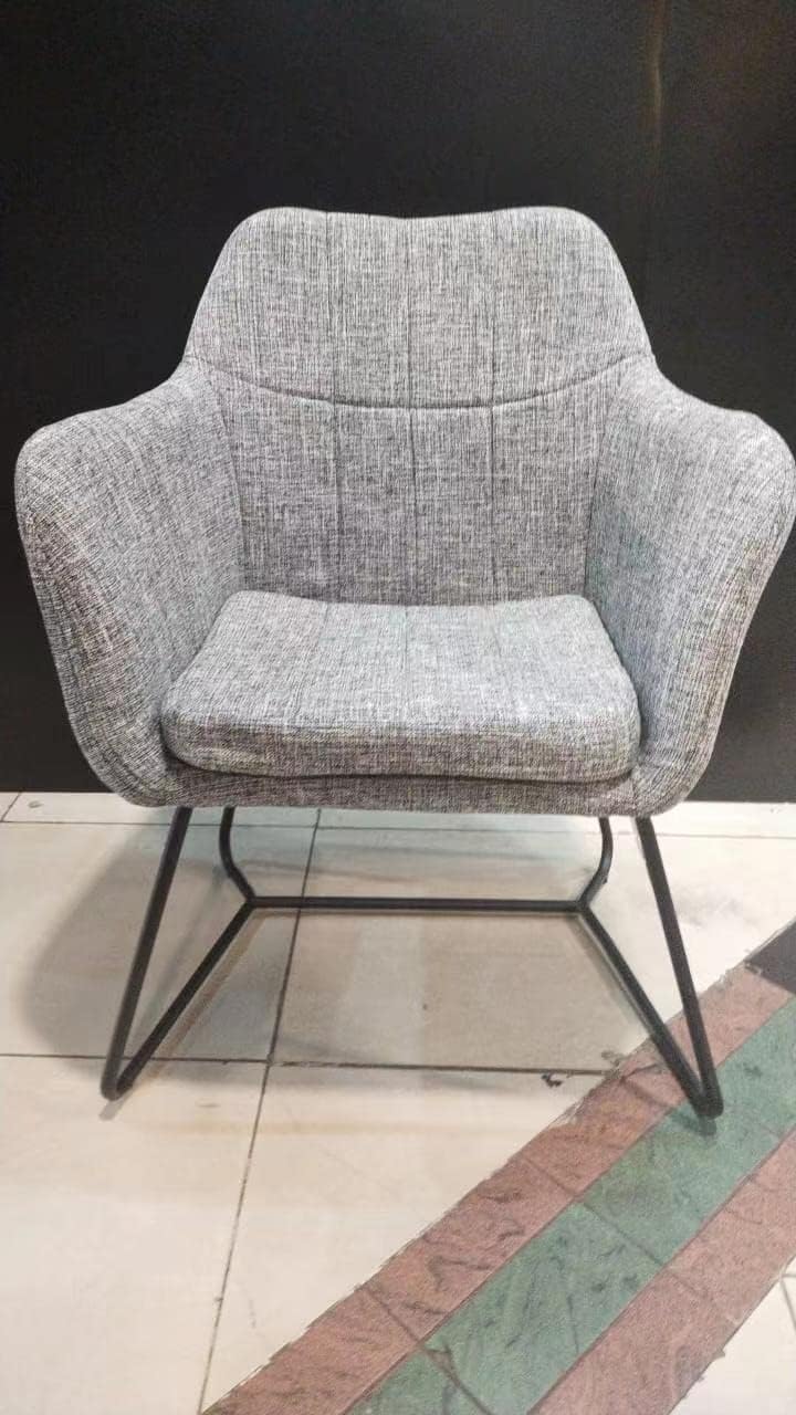 Dining Room/Restaurant Chair/Hotel chair/Office Visitor Chair/Modern Medium Back Luxury Fabric Dining Chair (GREY2)