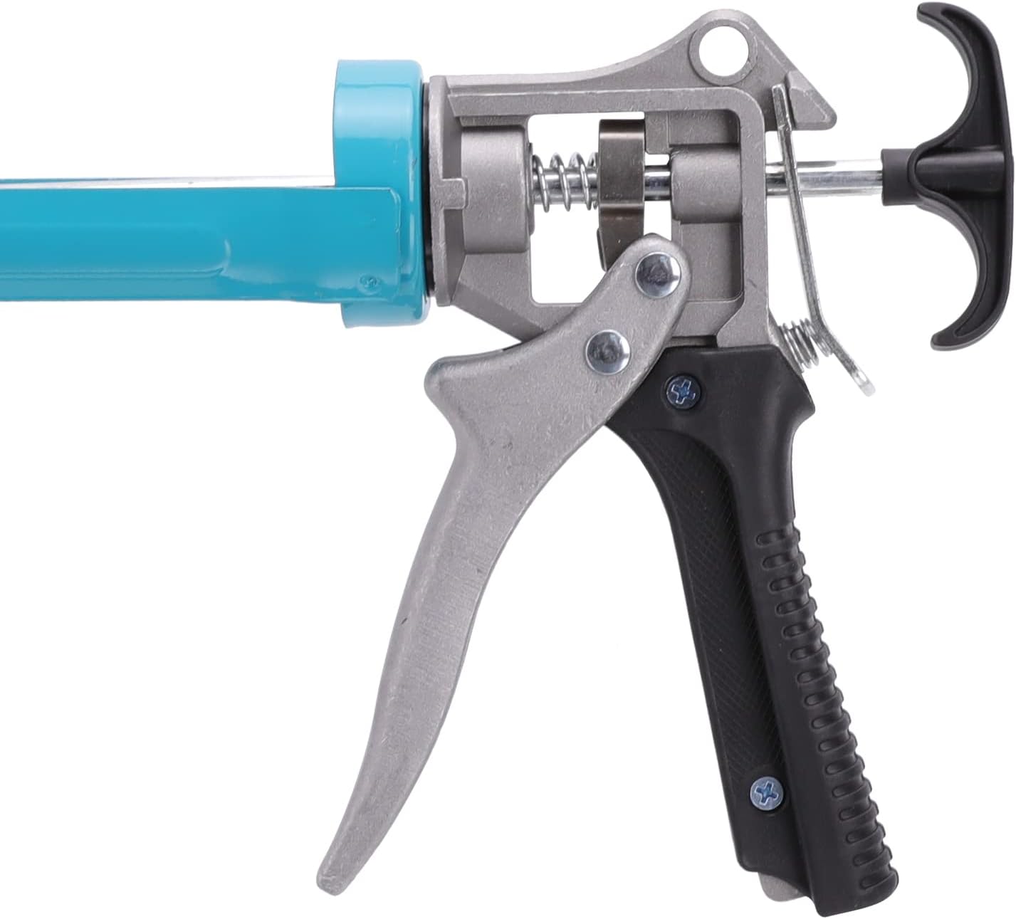 Heavy Duty Sealant Caulking Gun - 310 ml (0.3 Litres) - 12:1 Thrust Ratio, Aluminium handle with plastic support grip, Blue/Grey