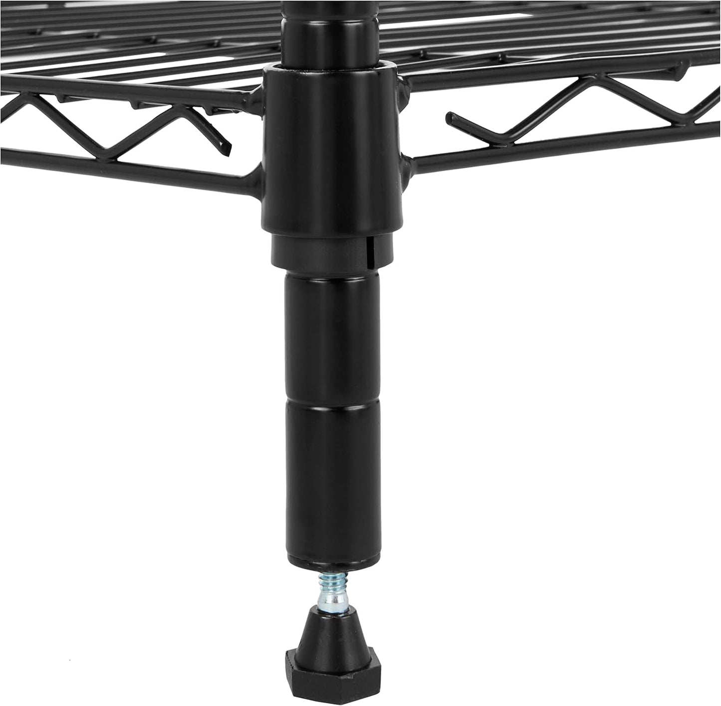 5-Shelf Storage Unit With Height Adjustable Shelves and Levelling Feet, 795 kg Max Weight, Black, 35.6 D x 91.4 W x 182.9 H cm