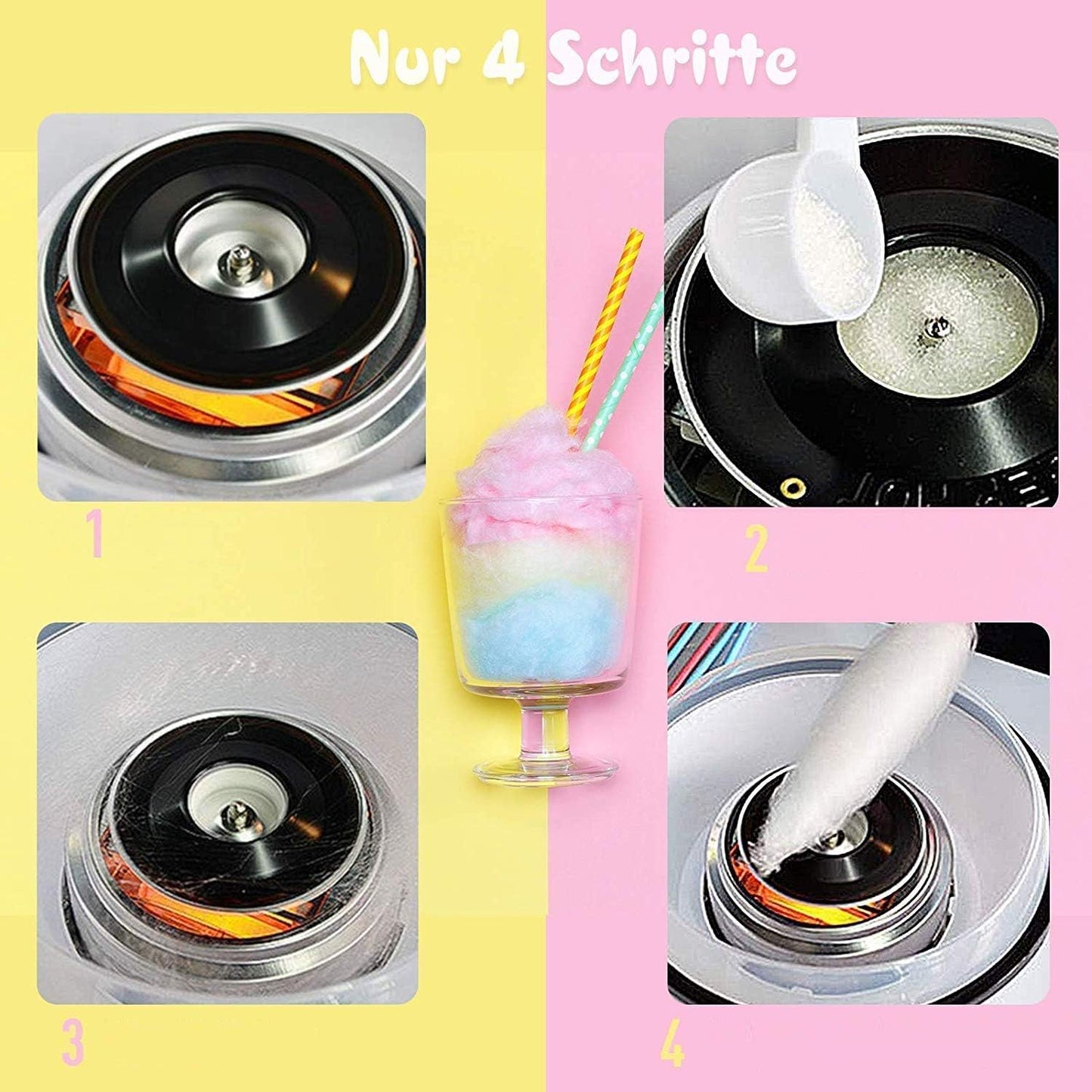 Sknd Enterprise Cotton Candy Machine for The Home - Cotton Candy Maker - Candy Floss Machine, (Multi Colour)
