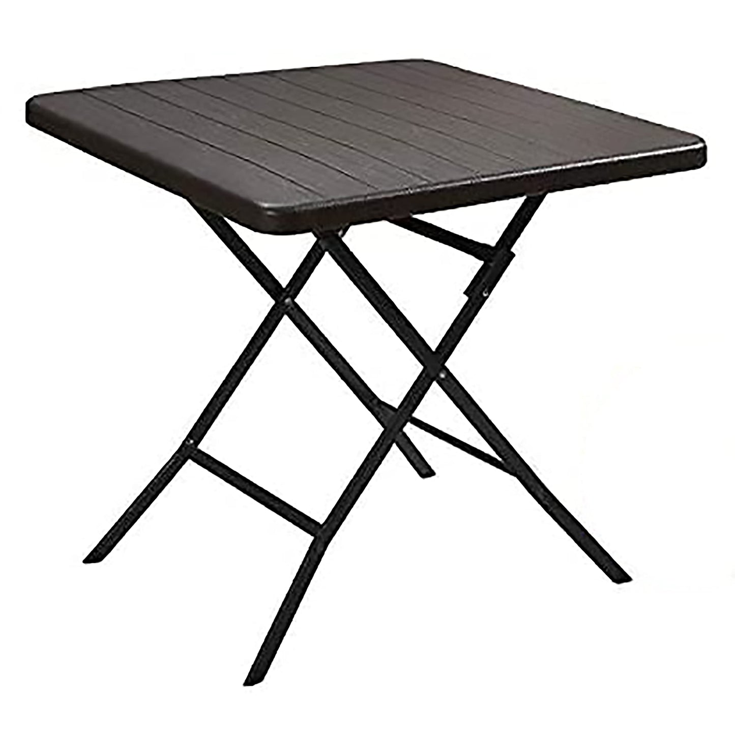 LANNY Portable Plastic Folding Table SZK120 Wood Design 120 * 60 cm for 4-6 person Party/Picnic/Garden/Dining/Kitchen/Buffee/Restaurant (brown2)