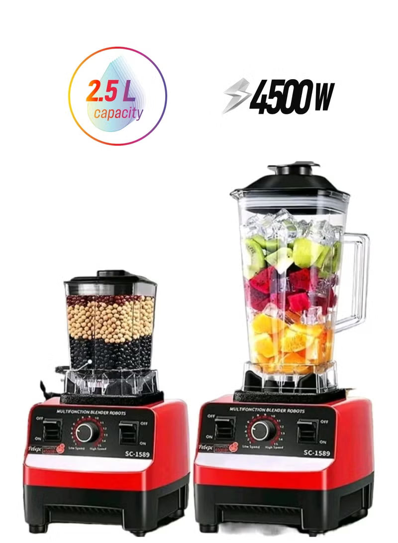 2 in 1 Silver Crest SC-1589 Heavy Duty Blender – Professional Multifunction Kitchen Essential