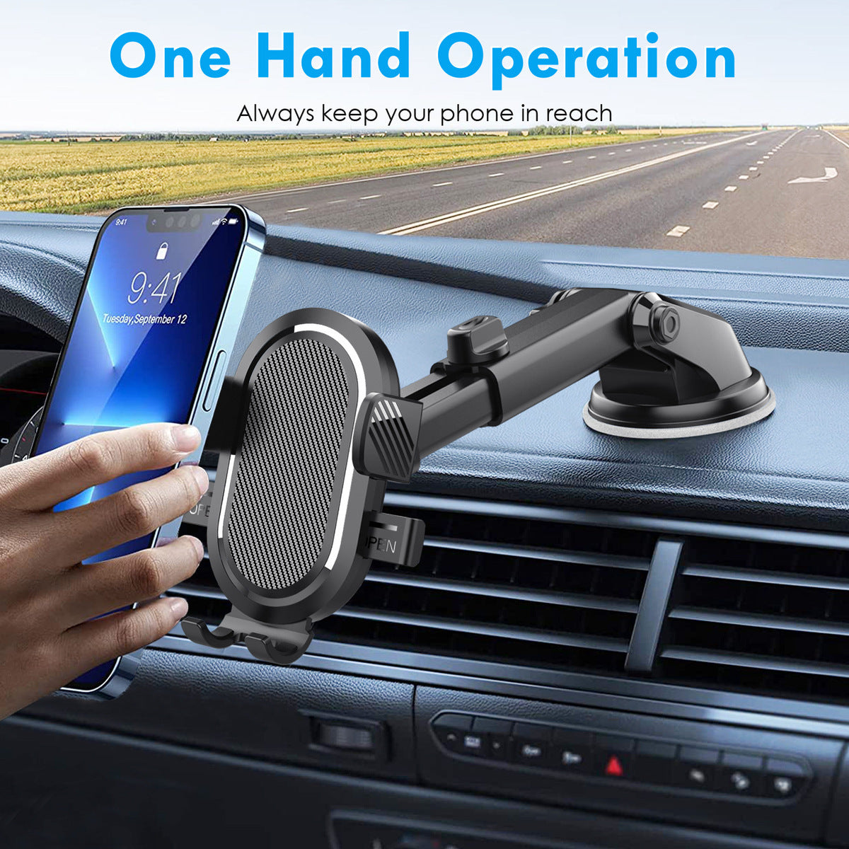 Universal Adjustable Mobile Phone Holder With Suction Cup Car Air Vent Mount Dashboard Car Phone Holder