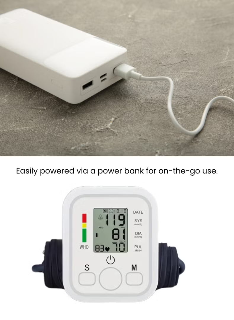 Automatic Blood Pressure Monitor | LCD Display & Voice Function – Precise, User-Friendly