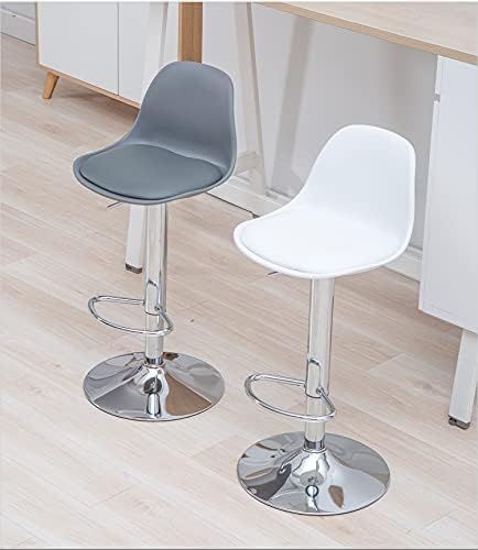 GHA Bar Stool Chairs High Stool Chair Adjustable Stool For Counter Home Coffee, Pack Of 2 (White)