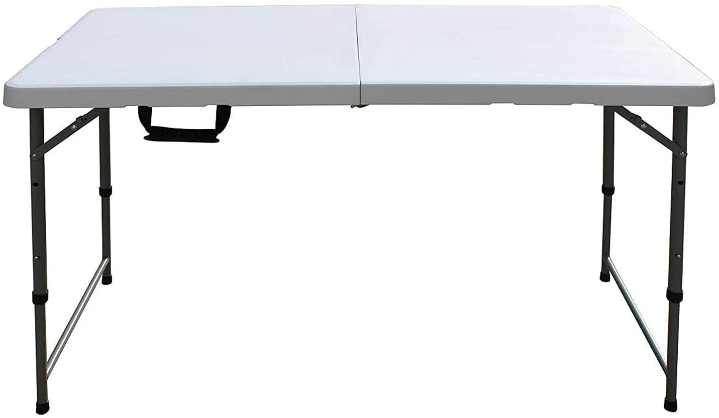 LANNY Portable Plastic Folding Table SZK120 Wood Design 120 * 60 cm for 4-6 person Party/Picnic/Garden/Dining/Kitchen/Buffee/Restaurant (brown2)