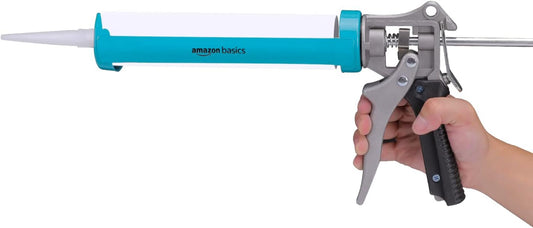 Heavy Duty Sealant Caulking Gun - 310 ml (0.3 Litres) - 12:1 Thrust Ratio, Aluminium handle with plastic support grip, Blue/Grey