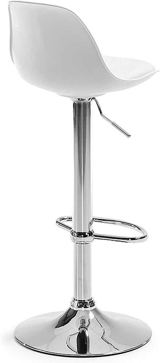 GHA Bar Stool Chairs High Stool Chair Adjustable Stool For Counter Home Coffee, Pack Of 2 (White)