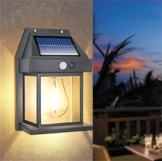 Solar Wall lamp Lights for Outdoor,Motion Sensor lamp,Home, Garden with Panel Waterproof Outdoor lamp for Garden, Patio, Yard- Multi Color