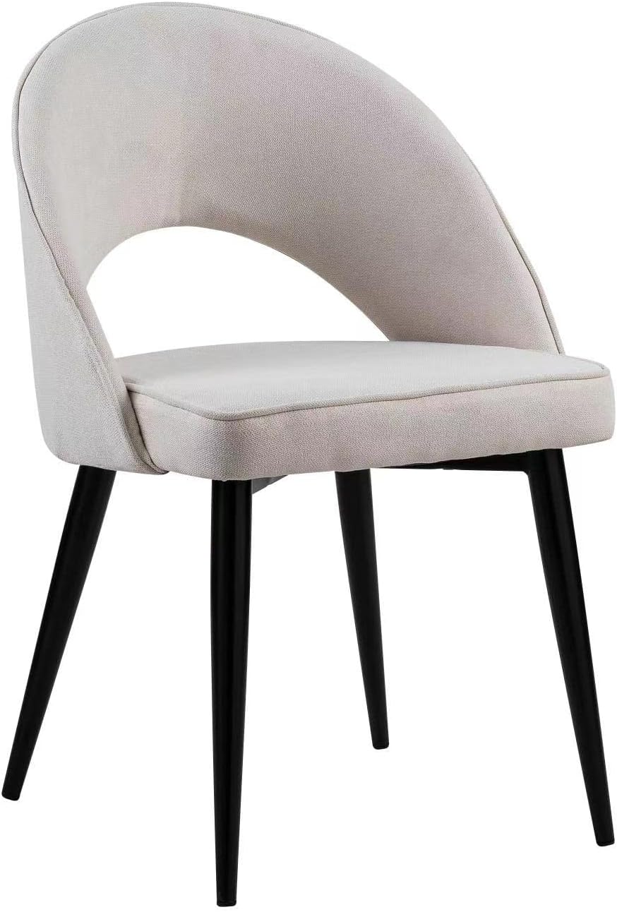 GHA Dining Room/Restaurant Chair/Hotel chair/Office Visitor Chair/Modern Medium Back Luxury Fabric Dining Chair (beige)