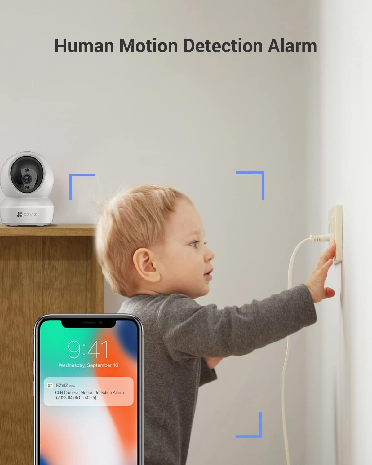 C6N Security Camera, 1080p CCTV Camera for Home, Wifi Indoor 360 Camera, Baby Monitor Surveillance Camera with Motion Detection, Smart Tracking, Two-Way Audio, Night Vision, Works With Alexa