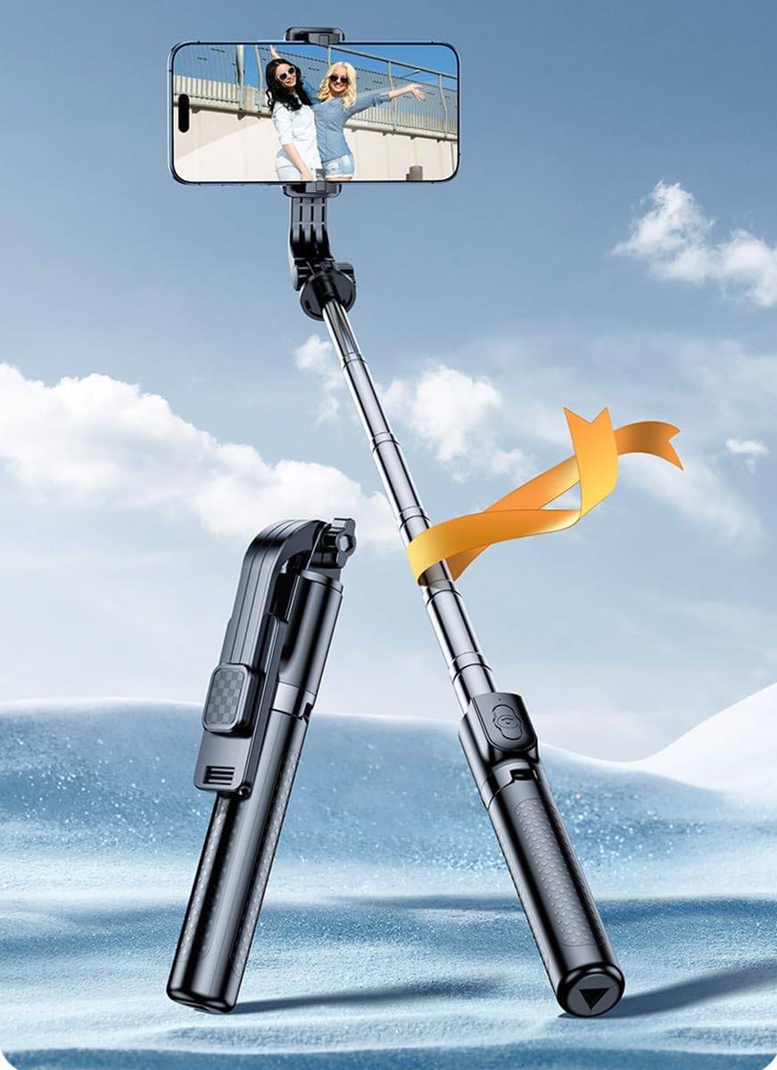 ECVV 170cm Phone Selfie Stick Tripod with Remote Control Portable Rotate Phone Holder Extendable Tripod Stand Compatible with iPhone Android Smartphone