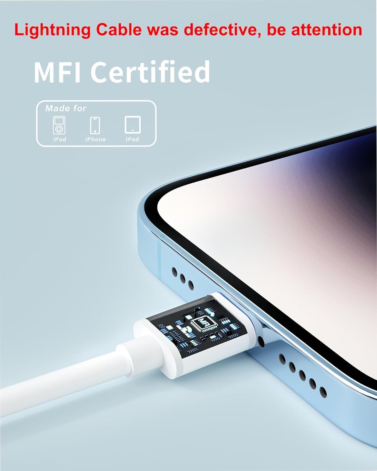 for iPhone Charger,20W PD USB C Charging Plug with 2M Lightning Cable for iPhone 14 13 12 11 Pro Max XR XS X,iPad