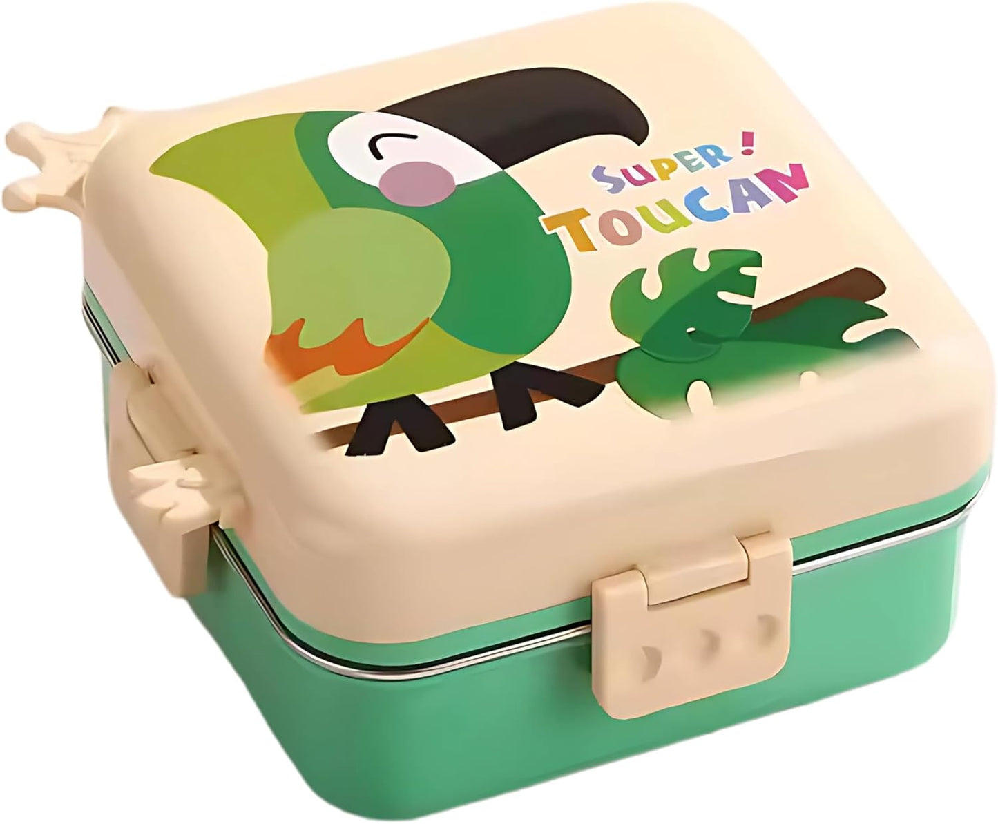 Kids Insulated Stainless Steel Double Decker Leakproof Bento Lunch Box