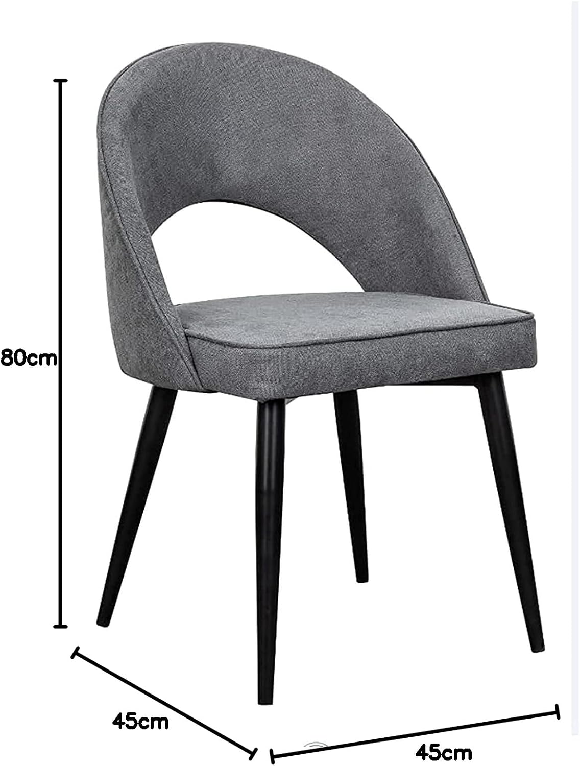 Dining Room/Restaurant Chair/Hotel chair/Office Visitor Chair/Modern Medium Back Luxury Fabric Dining Chair (GREY2)