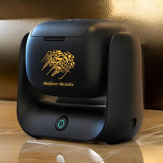 Upgraded Rotational Incense Burner with 90° Rotation, 1500 mAh Battery Capacity, Type-C Charging Port, Modern Bakhoor Burner with LED Indicator, Ideal for Home, Office, and Car