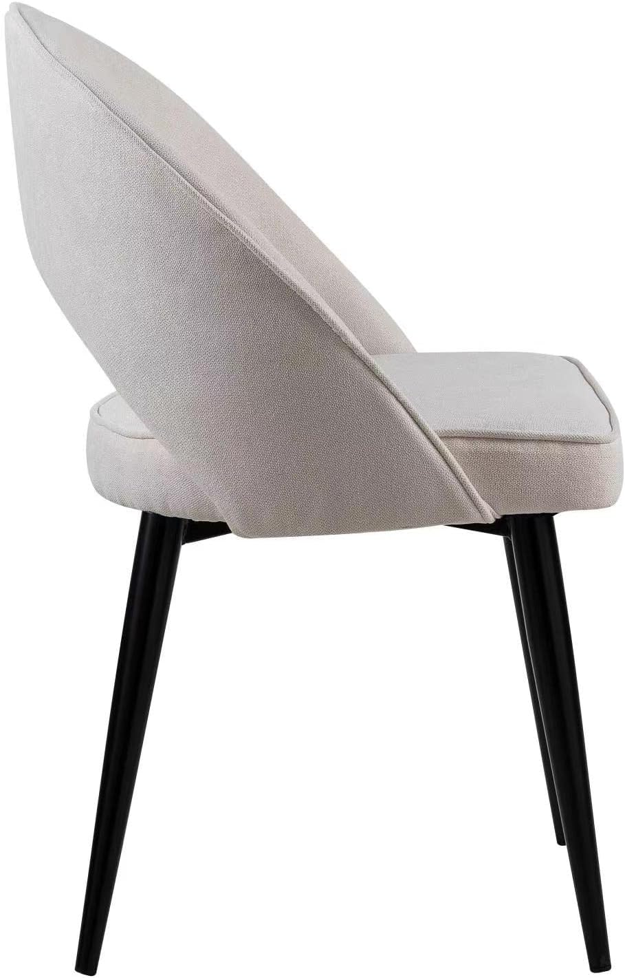 GHA Dining Room/Restaurant Chair/Hotel chair/Office Visitor Chair/Modern Medium Back Luxury Fabric Dining Chair (beige)