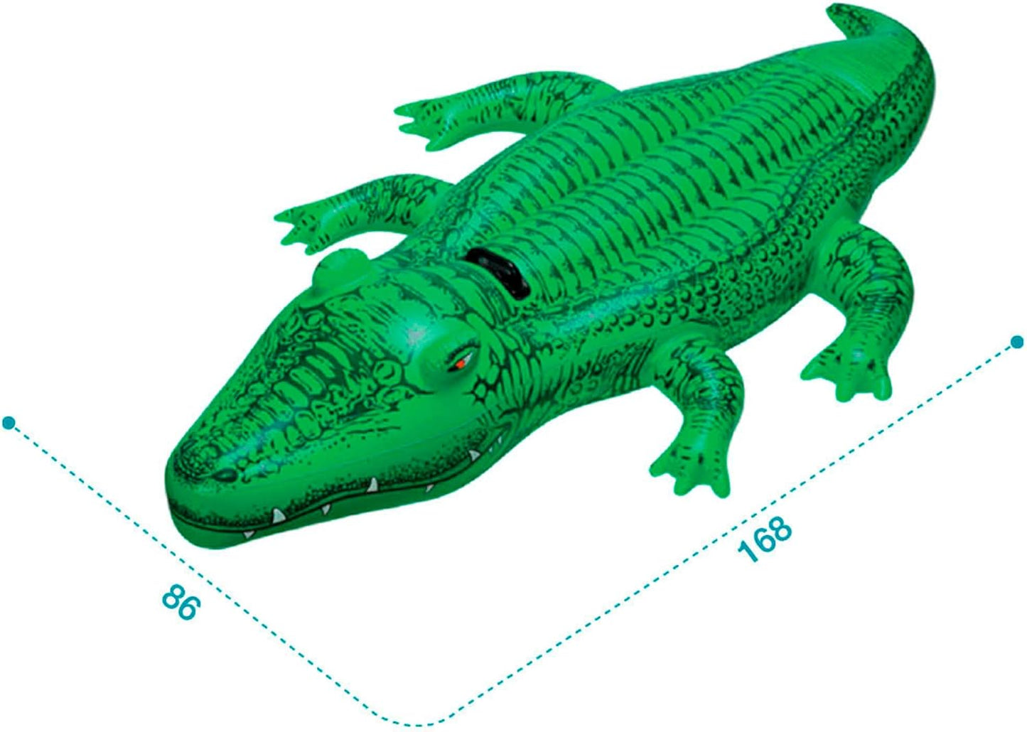 Gator Ride On Inflatable Pool Float, Small Alligator 58546, Multi Color