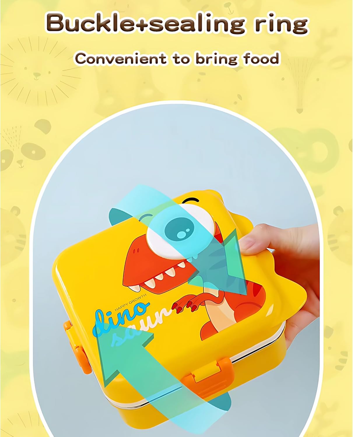 Kids Insulated Stainless Steel Double Decker Leakproof Bento Lunch Box