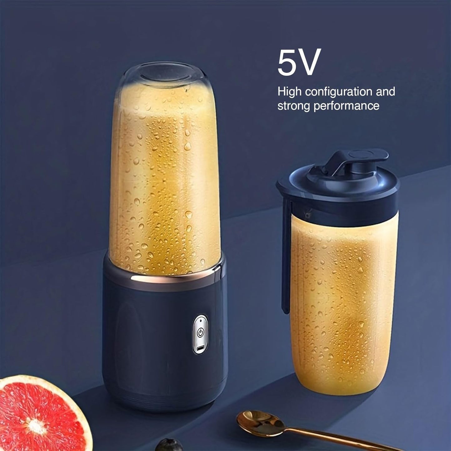 Portable Wireless Electric Juicer Blender | Powerful Fruit Vegetable Juicer Blender | 400ML Transparent Juice Cup