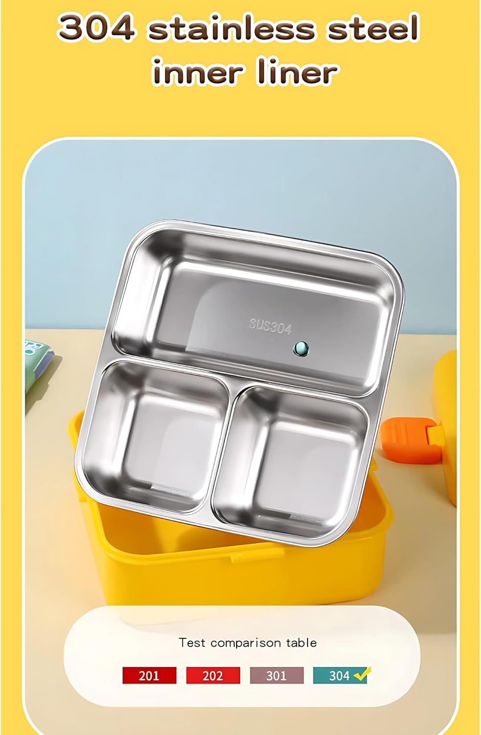 Kids Insulated Stainless Steel Double Decker Leakproof Bento Lunch Box