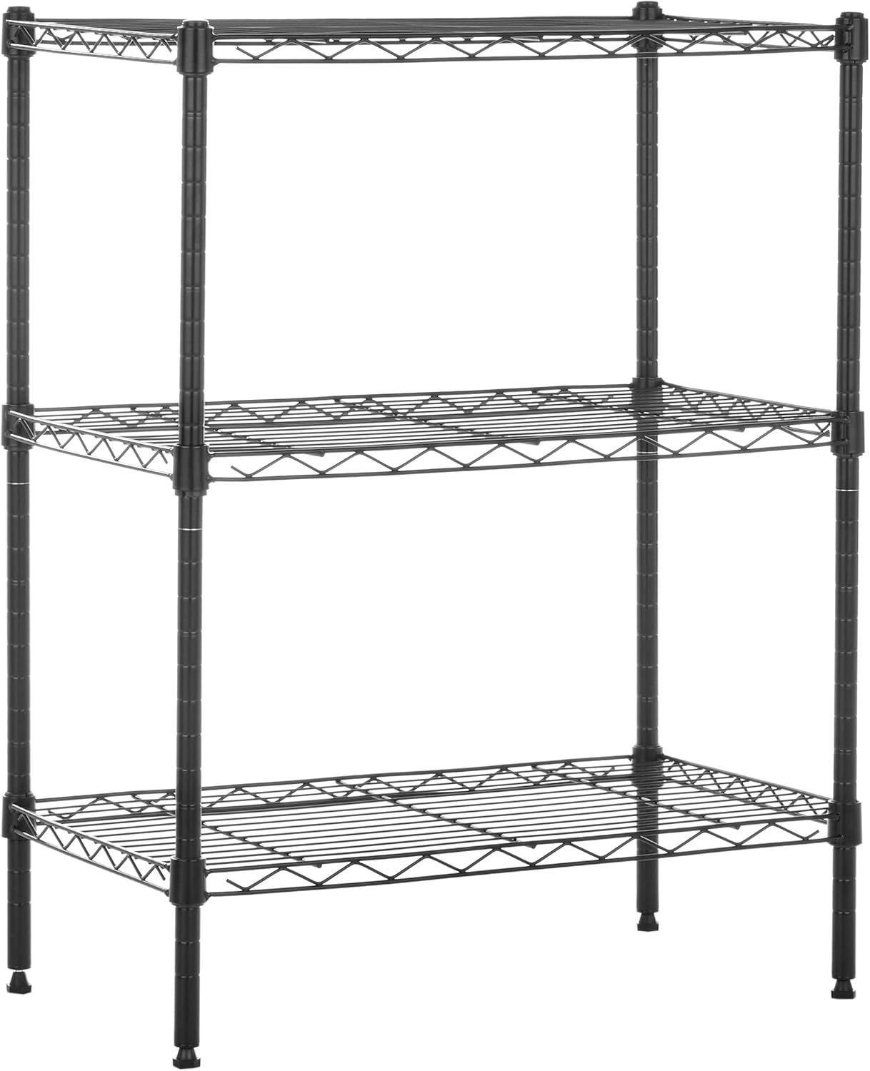 5-Shelf Storage Unit With Height Adjustable Shelves and Levelling Feet, 795 kg Max Weight, Black, 35.6 D x 91.4 W x 182.9 H cm