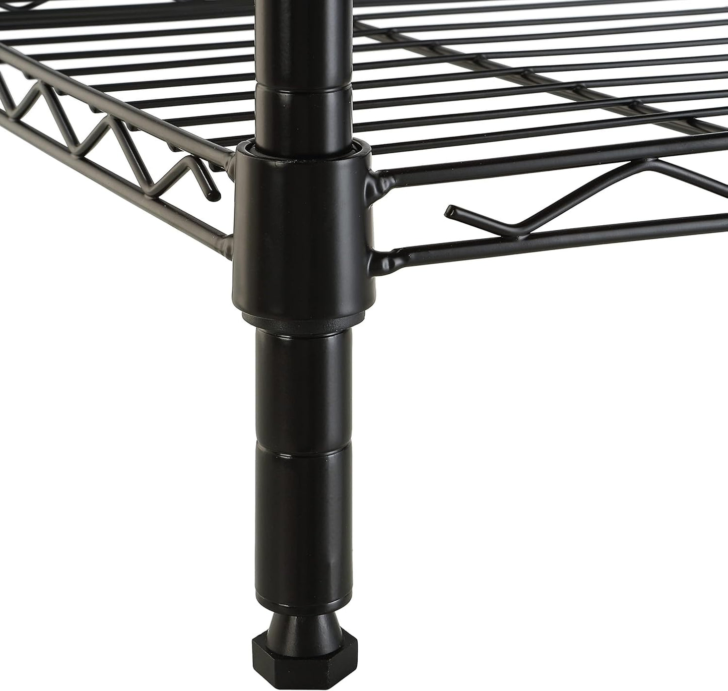 5-Shelf Storage Unit With Height Adjustable Shelves and Levelling Feet, 795 kg Max Weight, Black, 35.6 D x 91.4 W x 182.9 H cm
