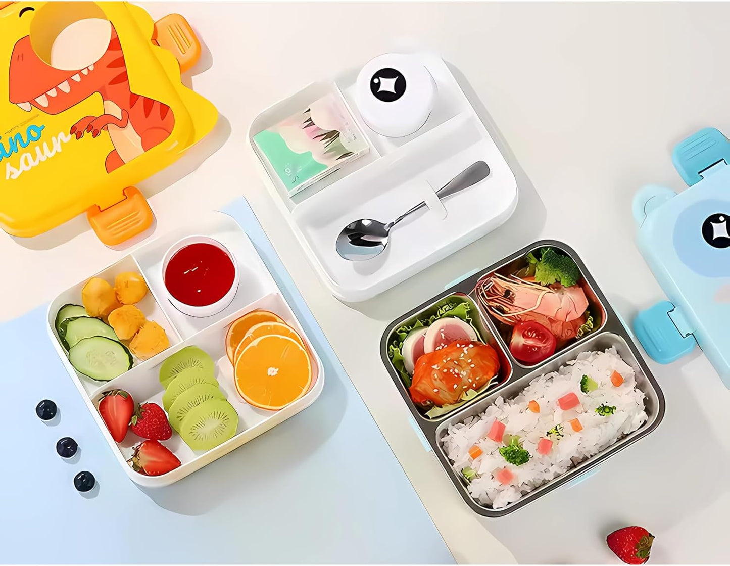 Kids Insulated Stainless Steel Double Decker Leakproof Bento Lunch Box