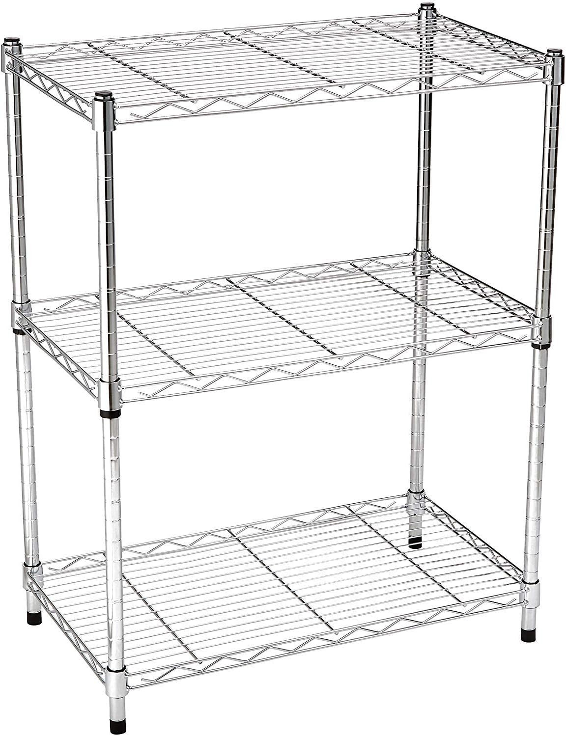 5-Shelf Storage Unit With Height Adjustable Shelves and Levelling Feet, 795 kg Max Weight, Black, 35.6 D x 91.4 W x 182.9 H cm