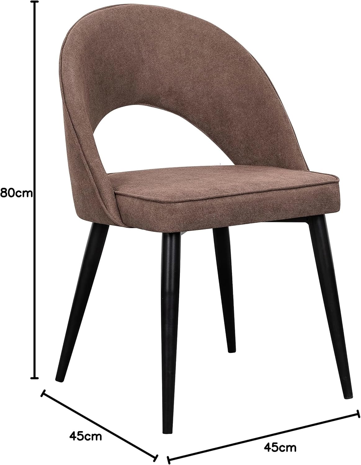 Dining Room/Restaurant Chair/Hotel chair/Office Visitor Chair/Modern Medium Back Luxury Fabric Dining Chair (GREY2)